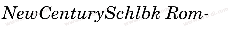 NewCenturySchlbk Rom字体转换 NewCenturySchlbk Rom字体转换